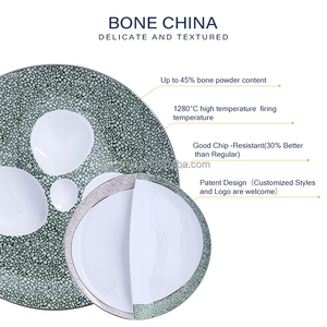 Assiette de restaurant ronde de 12,5 pouces, vaisselle moderne de luxe, assiette en céramique, porcelaine, vaisselle en porcelaine fine - Product Image 4