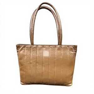 Pochette zippée imperméable en cuir véritable pliable grande capacité légère et durable pour femme BS INTERNATIONAL, couleur personnalisable - Product Image 4