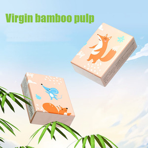Lampure échantillon gratuit <span class=keywords><strong>de</strong></span> papier <span class=keywords><strong>de</strong></span> soie <span class=keywords><strong>de</strong></span> poche pulpe <span class=keywords><strong>de</strong></span> bambou 200*200 4ply animaux blancs mignons mouchoir doux utilisation extérieure humide et sèche - Product Image 5