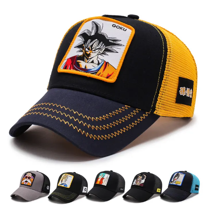 UFOGIFT DBZ Baseball Cap Hat Polyester Cotton Mesh Cap Hip-Hop Flat Adjustable Goku Snapback Sport Hat