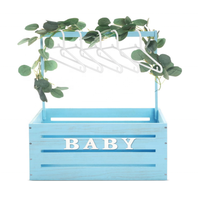 Caisse de douche de bébé en bois panier de placard avec poignée caisse de rangement pour bébé panier cadeau en bois panier personnalisé pour la grossesse