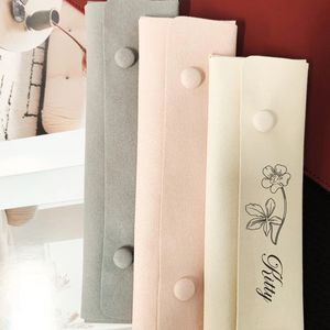 Bolsa de Almacenamiento de Joyería Rectangular de Microfibra para Collares, Pulseras y Colgantes, con Logotipo Personalizado, Nueva y en Oferta - Product Image 5