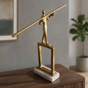 Modern Aluminum <b>Figurative</b> Sculpture Handmade Eco-Friendly Durable Art for Tabletop Home Office Decoration - Product Image 3