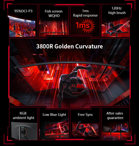 Siêu Rộng Màn Hình Cong 34 Inch 4K 3440*1440 180Hz LCD PC Máy Tính Màn Hình Chơi Game - Product Image 2