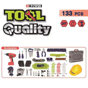 Perceuse électrique de réparation pour enfants d'âge préscolaire, ensemble d'outils de construction en plastique avec son - Product Image 5