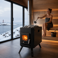 Poêle à bois haute efficacité Warmfire pour sauna 8KW en acier inoxydable 430, sans fumée, faible teneur en COV, sans électricité, pour maison, salle de sport, appartement