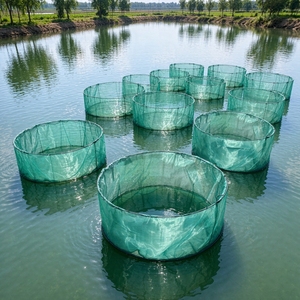 Filets de reproduction ronds personnalisables 10~100 mailles pour élevage, pisciculture, agriculture, écloserie, reproduction, poissons comestibles, poissons d'ornement et alevins - Product Image 1