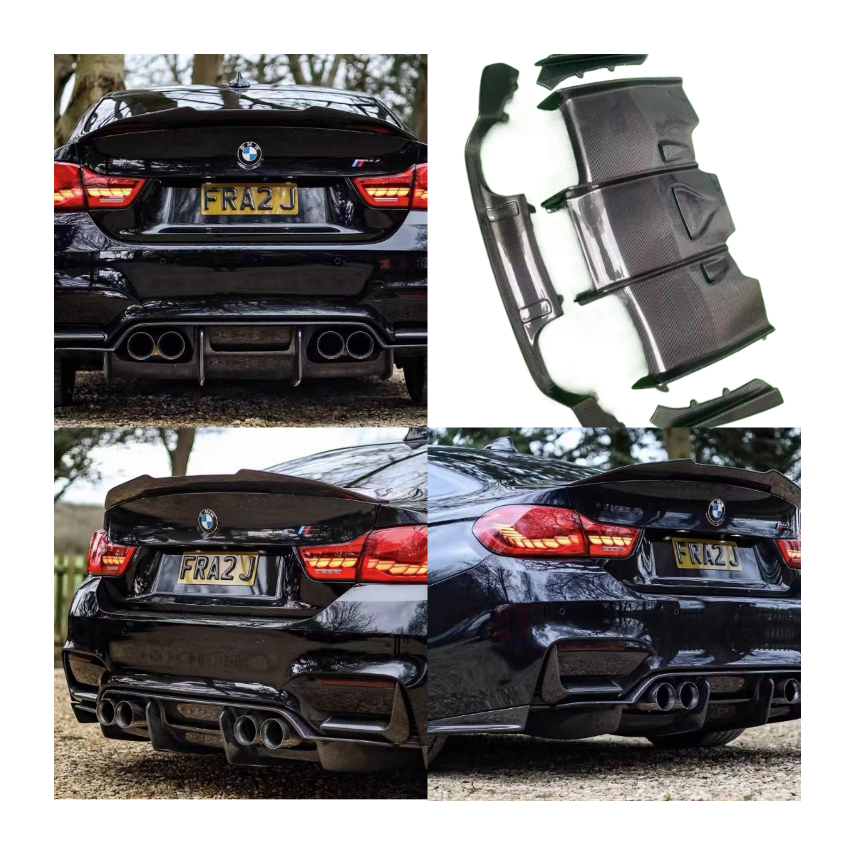 Диффузор для заднего бампера M3 M4 Psm, из углеродного волокна, для Bmw F80 M3 Sedan F82 F83 M4, защита для губ заднего бампера 2014 - 2020