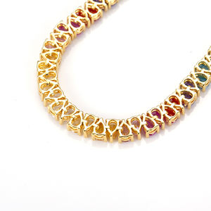 เครื่องประดับเมสซี่ MSB-<span class=keywords><strong>527</strong></span> กำไลข้อมือทองคำขาวประดับเพชร <span class=keywords><strong>CZ</strong></span> สีเหลืองทอง - Product Image 3