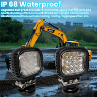 Projecteur de travail LED carré en aluminium BSG CH-80W 80W à fixation par vis pour véhicule tout-terrain et éclairage d'excavatrice