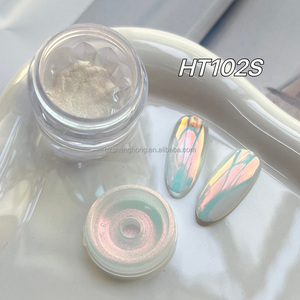 SH caméléon acrylique Nail Art miroir poudre Hypershift perle Aurora voiture peinture manteau en vrac fée soie clair de lune magique brillant - Product Image 5