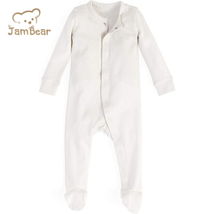 Tutine in cotone organico per bambini <span class=keywords><strong>vestiti</strong></span> interi a quadri stampati personalizzati abbigliamento per <span class=keywords><strong>bambina</strong></span> tute da notte per neonati - Product Image 2