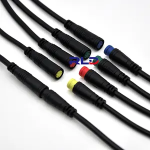 Conector macho com 6 pinos, conector de 5 pinos para bicicleta e scooter, peças para bicicleta e scooter