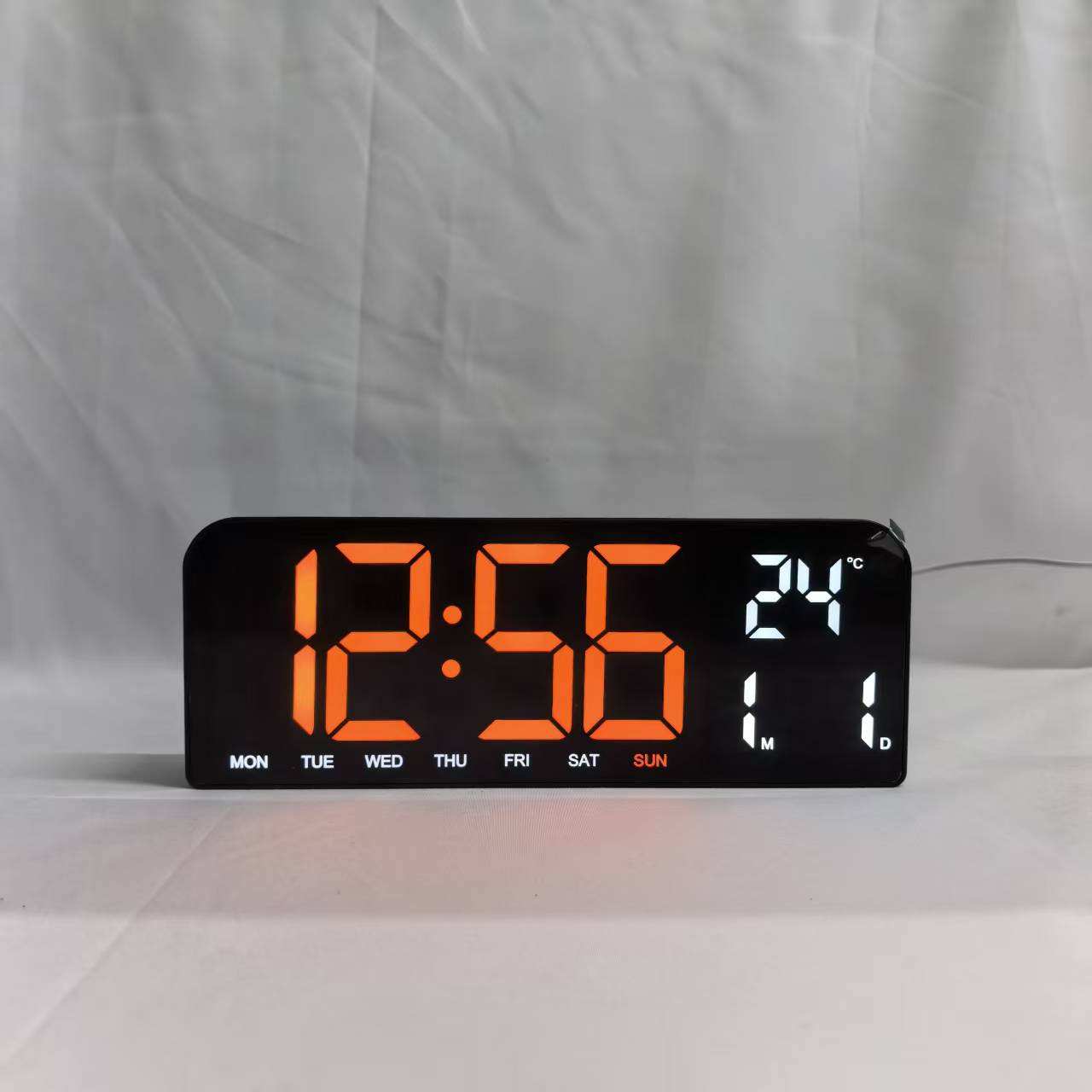 black shell with orange white light