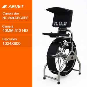 Caméra d'égout AMJET DrainEye-R10-pro 70mm-300mm, diamètre 40mm, 512Hz, caméra d'inspection de canalisation pour le nettoyage des tuyaux - Product Image 1