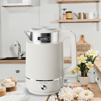 Bouilloire électrique ORVICA 2,2 litres en acier inoxydable, usage domestique et hôtelier, multifonction automatique, maintien au chaud, protection contre l'ébullition à sec ORM-8041