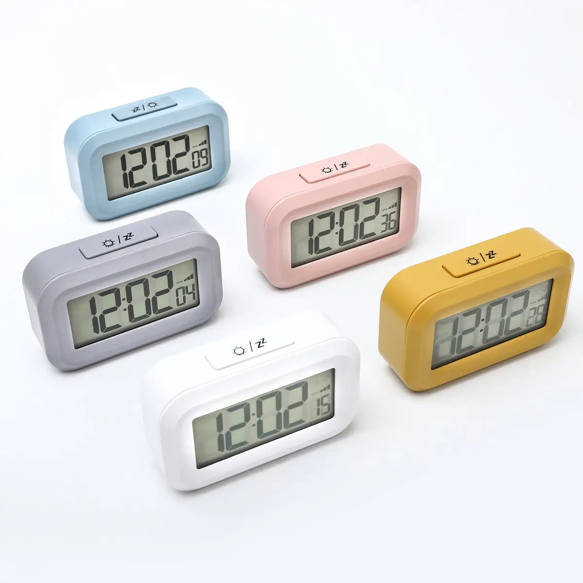 Reloj despertador inteligente LCD, despertador Digital de mesa de silicona para aprendizaje