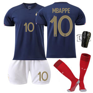 2223 Summer Eco-Friendly France Home for No. Ensemble de maillots 10 <span class=keywords><strong>Mbappe</strong></span> 19 Benzema 11 Dembele 9 Giroux - Product Image 1