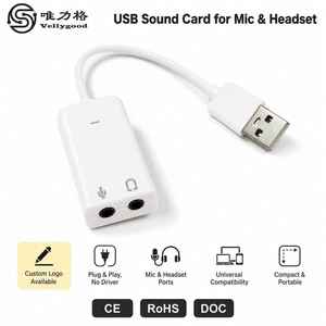 <span class=keywords><strong>Carte</strong></span> <span class=keywords><strong>son</strong></span> externe <span class=keywords><strong>USB</strong></span> 2.0 7.1 canaux pour ordinateur portable PC, adaptateur audio en plastique blanc, stock OEM, <span class=keywords><strong>carte</strong></span> <span class=keywords><strong>son</strong></span> professionnelle pour l'enregistrement - Product Image 1