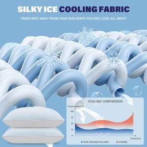 Versnipperde Kussens Van Traagschuim, Koelbedkussens Om Te Slapen, Wasbaar Afneembaar Hypoallergeen Kussen - Product Image 2