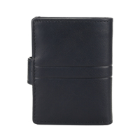Portefeuille porte-cartes en cuir et aluminium avec système de tirage, fabrication haut de gamme et personnalisation de marque disponible, vente en gros