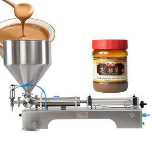 เครื่องบรรจุของเหลวแบบกึ่งอัตโนมัติสำหรับแยม น้ำสลัด ครีม ซอสมะเขือเทศ น้ำผึ้ง ซอสถั่วหวาน แยม ซอสเนยถั่ว - Product Image 1