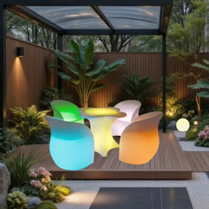 <strong>Bar</strong> Furniture Glowing Luminous Illuminated Led Table and Chair Set Outdoor Nightclub <strong>Outside</strong> Patio Led Furniture Set Event Table - Product Image 3