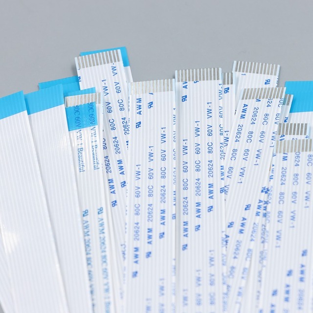 Flexible Flat Cable FFC Ribbon Cable AWM 20624 80C 60V VW-1 Pitch 0.5mm 1.0mm for Printer LCD TV Laptop Camera