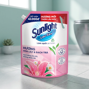 Sunlight Floor Cleaner Lily and White Tea Scent Liquid No Rinse Eco Friendly Floor Cleaning <b>Detergent</b> 3.6 kg - Product Image 3