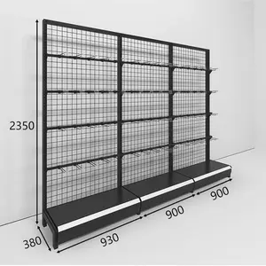 Low Price Hot Sell Customizable Supermarket Wall Shelves Retail Classic Convenience Store Shelf Back Net Shelf Chinese Supplier