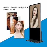 Système d'affichage numérique tactile 43 pouces pour centres commerciaux et ascenseurs, avec animation, montage au sol et CMS basé sur le cloud