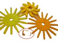 Roue étoilée en polyuréthane (PU) personnalisée pour machines de désherbage, fabriquée en Chine