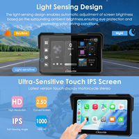 Carpuride Écran intelligent portable pour moto de 7 pouces, CarPlay sans fil, Android Auto, GPS, IP67, écran 1000 Nits, W702 Plus