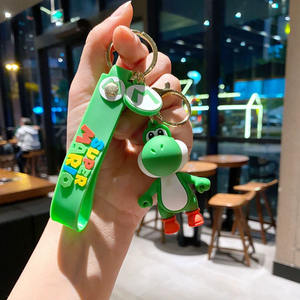 Porte-Clés Dessin Animé 3D en PVC Série Animée <span class=keywords><strong>Super</strong></span> <span class=keywords><strong>Mario</strong></span> <span class=keywords><strong>Bros</strong></span>, Mignon Porte-Clé en Caoutchouc Luigi Yoshi, Poupée Pendentif de Sac et Porte-Clé de Voiture - Product Image 2