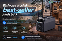 Mini climatiseur 2000 BTU à refroidissement seul 220V 110V, refroidissement rapide, télécommande, unité silencieuse pour camping-car, fourgonnette, cabine de camion 3-5m²