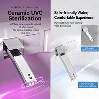 WC intelligent certifié CE avec télécommande, siège chauffant, fixation au sol, chasse d'eau cyclonique, drainage en forme de P et en forme de S