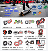 Roulements à billes à gorge profonde personnalisés 608 RS 2RS 8 mm x 22 mm x 7 mm, roulements industriels à double étanchéité en acier chromé pour skateboard