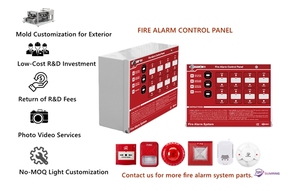 Sistema de detección y alarma de incendios Paneles de control de alarma de incendio de 8 zonas Panel de control de sistema de alarma de incendio convencional - Product Image 2