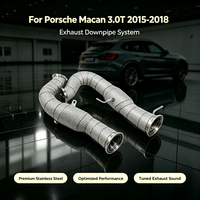 Edelstahl-Hitzeschild Hochleistungs-Downpipe Auspuffanlage Performance-Rennauspuff-Kit für Porsche Macan 3.0T 2015-2018