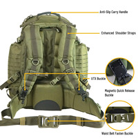 AKMAX Outdoor Camping Hiking 3D Sac à dos tactique d'assaut MOLLE Sac avec vessie d'hydratation