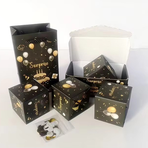 Coffret cadeau d'anniversaire mystère <span class=keywords><strong>Bombe</strong></span> surprise explosive Boîtes rebondissantes Anniversaire Valentine Confettis Explosion Coffret cadeau - Product Image 1