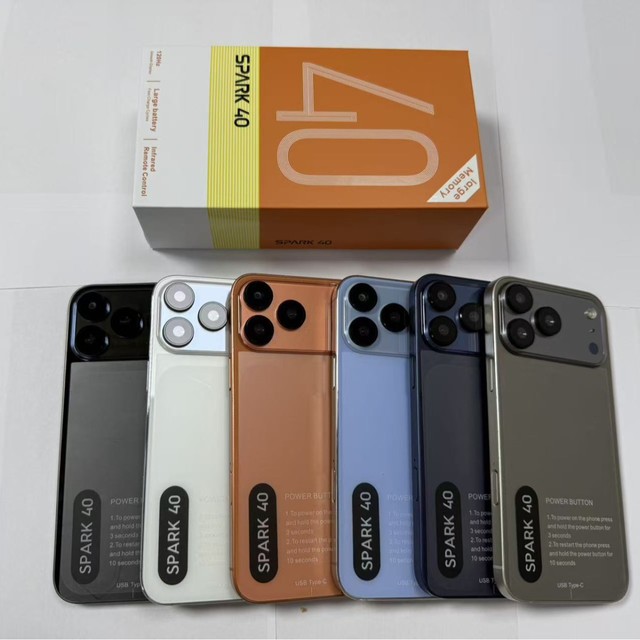 Spark 40 2026 8+256GB Android 14 Smartphone Snapdragon 800 Series 6.9" 4K Display 108MP Camera Deca Core CPU 4000mAh Battery 5G