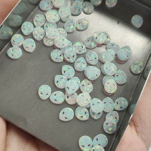 โอปอลสังเคราะห์ขนาดเล็ก รูปทรงหัวมนูนแบบแบน สำหรับงาน DIY เครื่องประดับทำมือ - Product Image 3