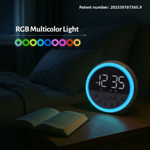 <span class=keywords><strong>Despertador</strong></span> Digital Electrónico con Luz de Amanecer, Función Snooze, Aplicación de Entrenamiento del Sueño, Pantalla Acrílica de Una Sola Cara con Agujas - Product Image 4