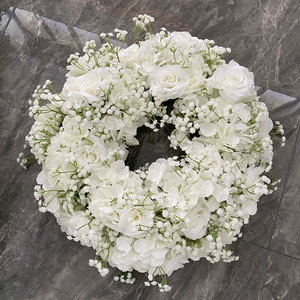 Galvanisierter Blumenständer für den Gang, Hochzeitstisch-Blumengirlande, passende künstliche Schleierkraut-Blumendekoration für Hochzeiten - Product Image 2