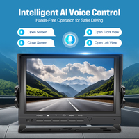 Moniteur de camion de 8 pouces avec écran HD, caméra de recul 4 canaux, caméra embarquée, vision nocturne, enregistreur vidéo 24 heures, DVR, boîte noire de véhicule