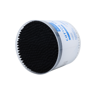 300 pièces/boîte, cotons-tiges à tête pointue double noire, bâtonnet en papier blanc, cotons-tiges avec boîte ronde - Product Image 4