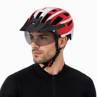 Casque de vélo léger personnalisé avec logo, double usage, avec visière magnétique, respirant, résistant aux chocs, pour VTT et route, sécurité cycliste