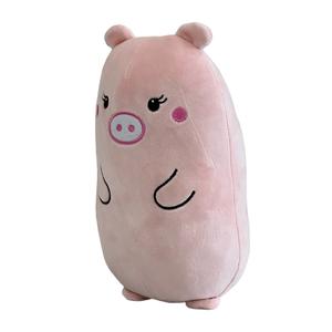 Jouets en peluche personnalisés par le fabricant, jouets en peluche mignons, oreiller en forme <span class=keywords><strong>de</strong></span> cochon rose, coussin, poupée, jouets en coton PP rembourrés, logo personnalisé - Product Image 2