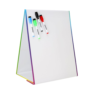 Pizarra blanca de caballete magnético de mesa con 4 marcadores de borrado en seco, juguete educativo para niños, tablero blanco de Arte de dibujo de 2 caras - Product Image 1